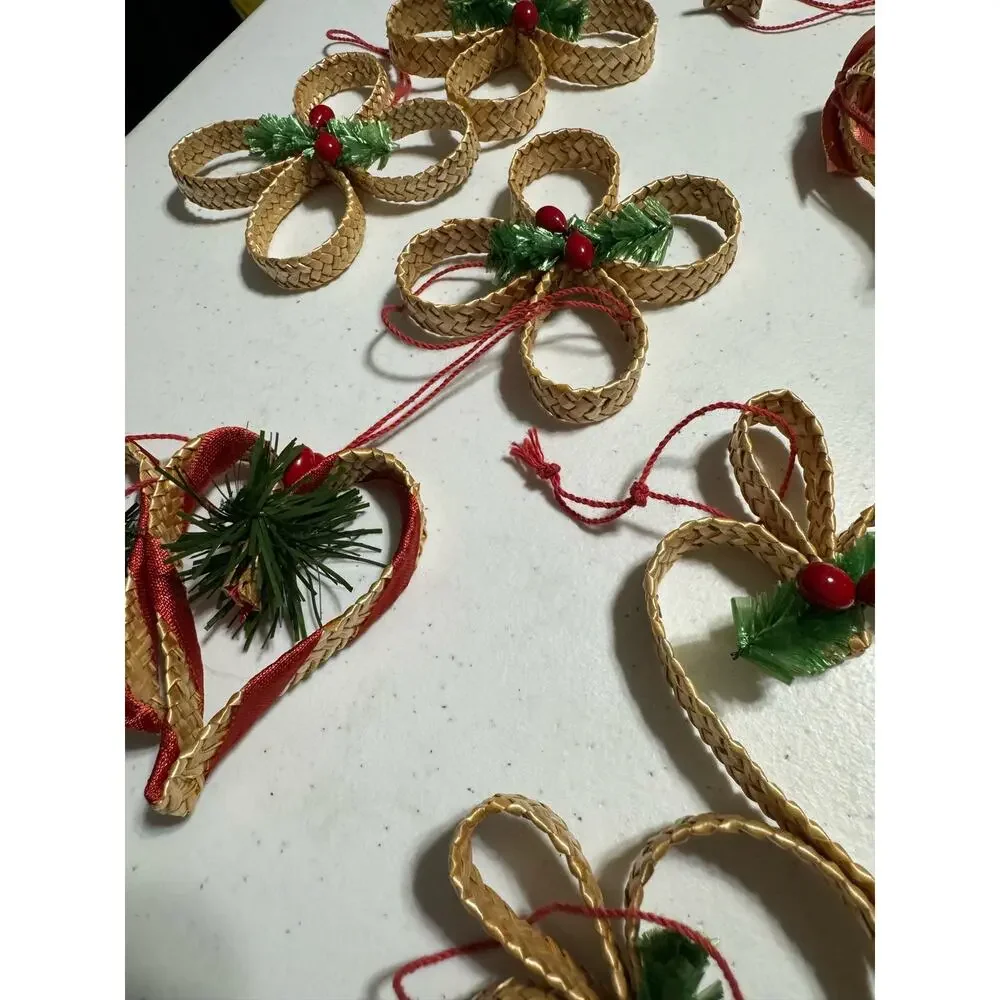 17 Swedish Straw Natural Christmas Ornaments